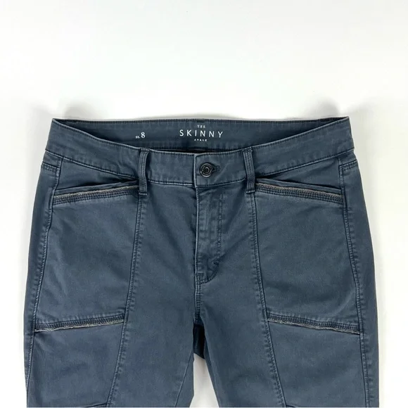 White House Black Market Mid-Rise Ball-Chain Skinny Ankle Jeans